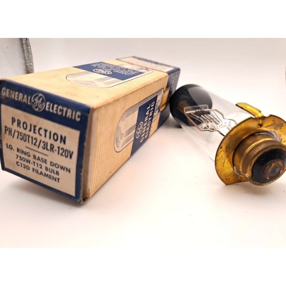 Lot of 3 General Electric 750 Watt Projection Lamps-PH/750T12/3LR-120V NOS